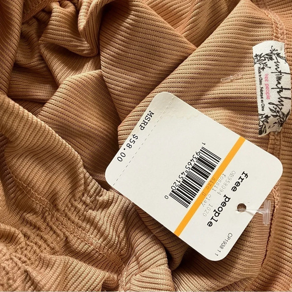 Free‎ People On Your Side Bodysuit Camel Small NWT - Picture 7 of 7